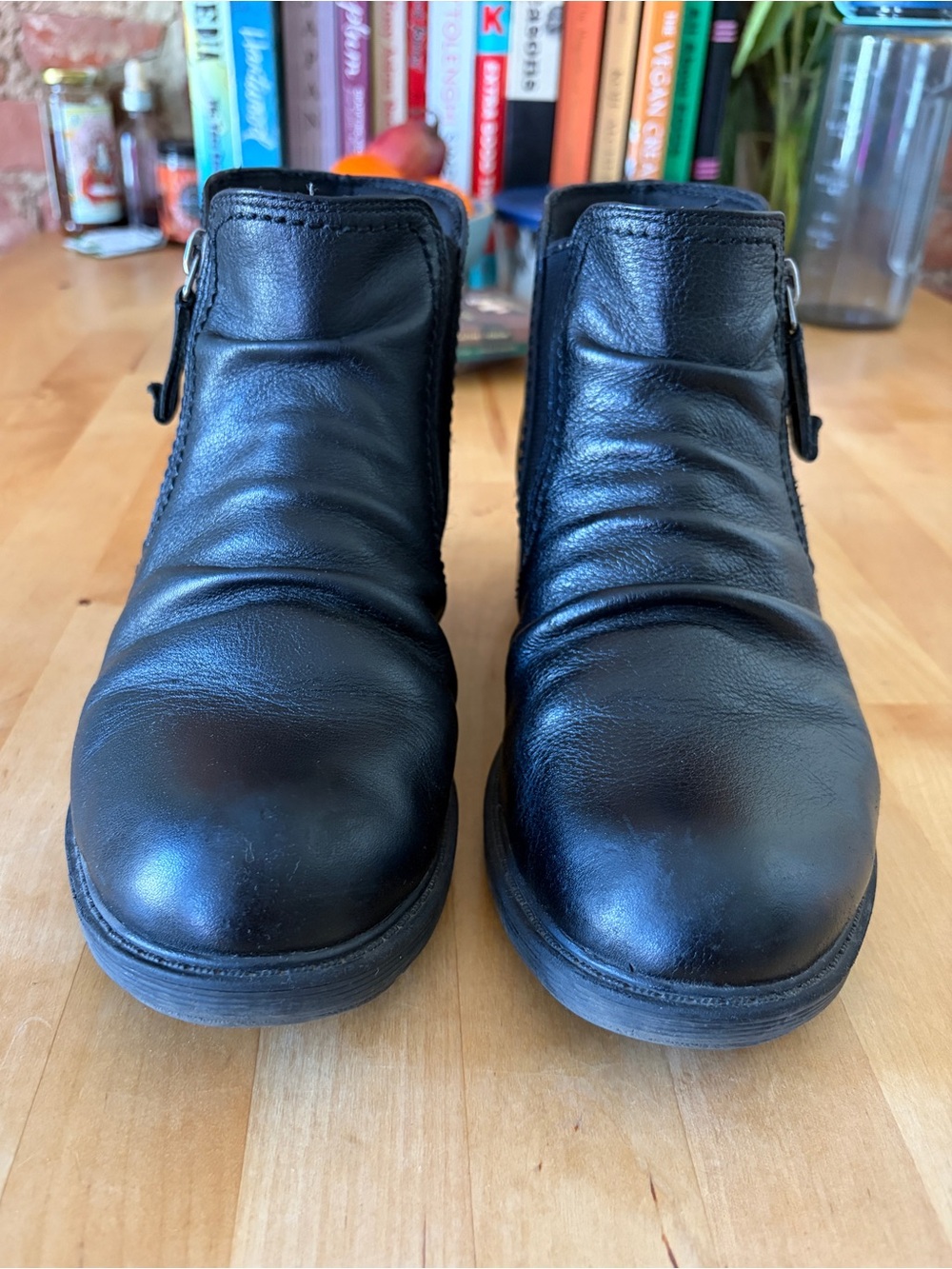 Clarks Black Leather Women's Ankle Booties